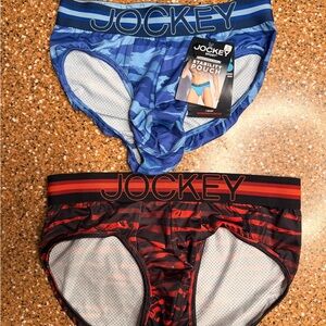 Jockey Men's Underwear Set - Blue (S) and Red (M)